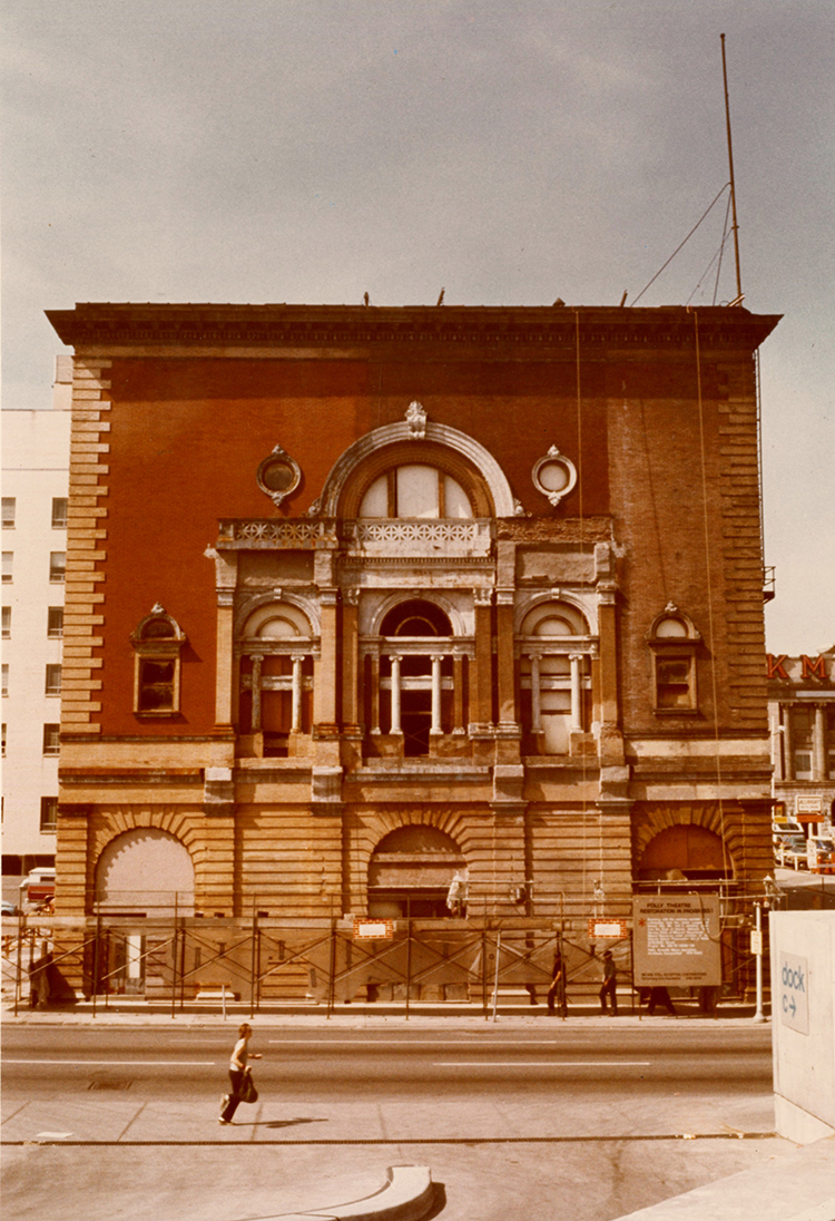 The Folly Theater during restoration, ca. 1970s.