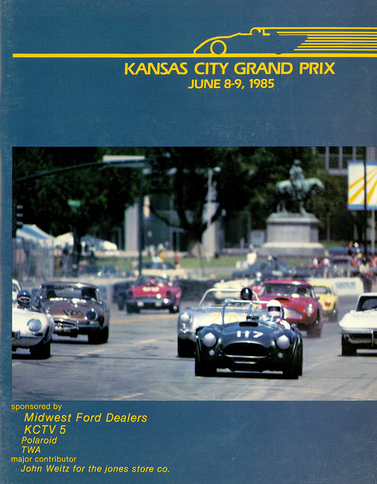 Program cover for the 1985 Kansas City Grand Prix.