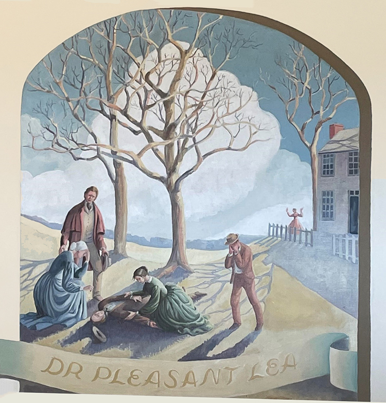 “Dr. Pleasant Lea,” mural by Aileen Franklin. LEE’S SUMMIT HISTORY MUSEUM