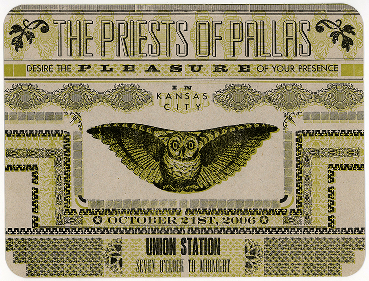 Invitation to the 2006 Priests of Pallas ball.