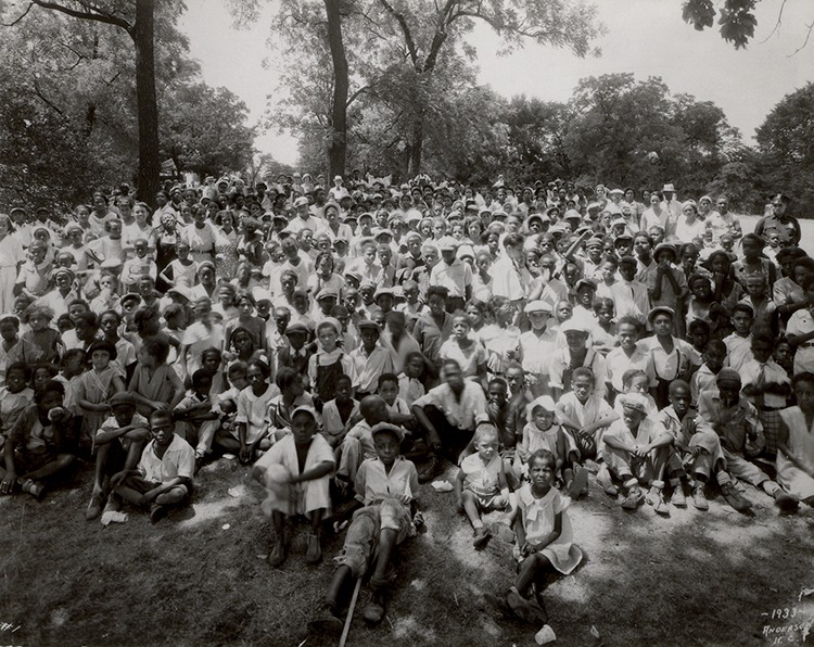 Black Kansas Citians at Swope Park’s Shelter No. 5, controversially known as “Watermelon Hill.” MISSOURI STATE ARCHIVES