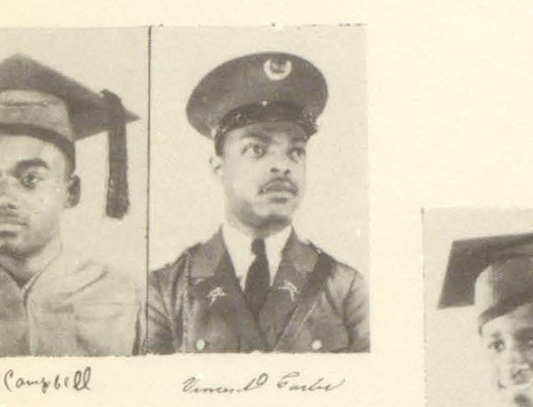 Vincent O. Carter in the 1941 Lincoln High School yearbook.