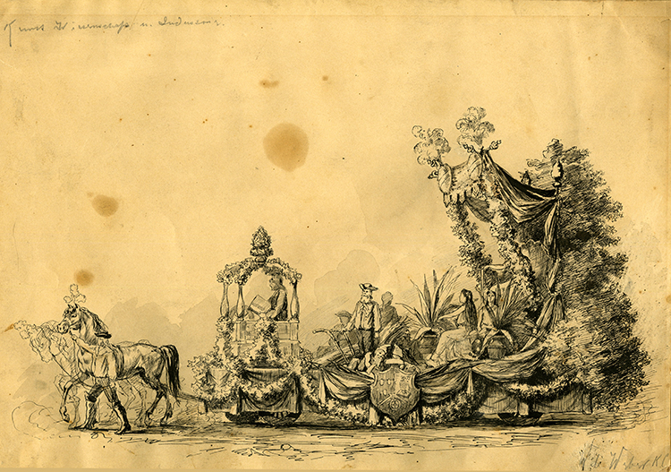 Parade Float Sketch, ca. 1890s. SC133 William Weber Collection