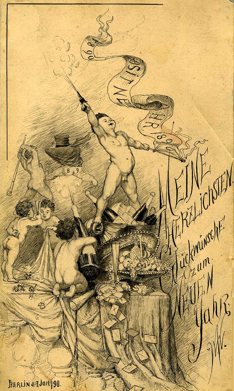 New Year’s Day Illustration, 1890. SC133 William Weber Collection