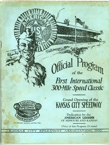 Official Program Of The First International 300-Mile Speed Classic. Courtesy of the Kansas City Museum.